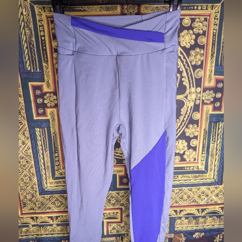 Gymshark Women’s Asymmetric Steel Blue Indigo Leggings Size S